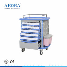 AG-MT001A1 CE ISO cinco cajones carros de medicina móviles de emergencia del hospital
